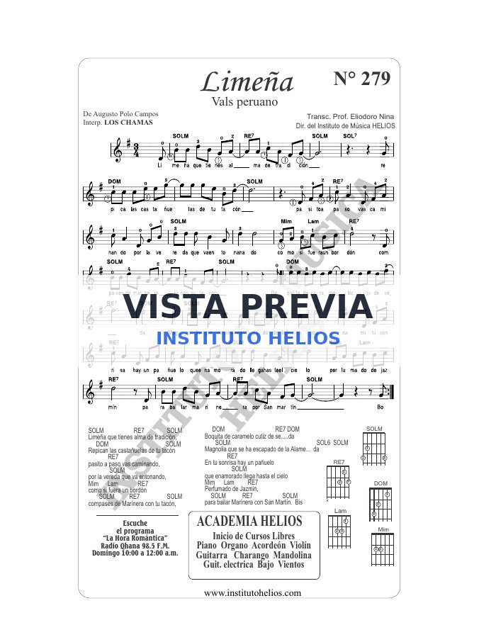 Vista previa de Limeña